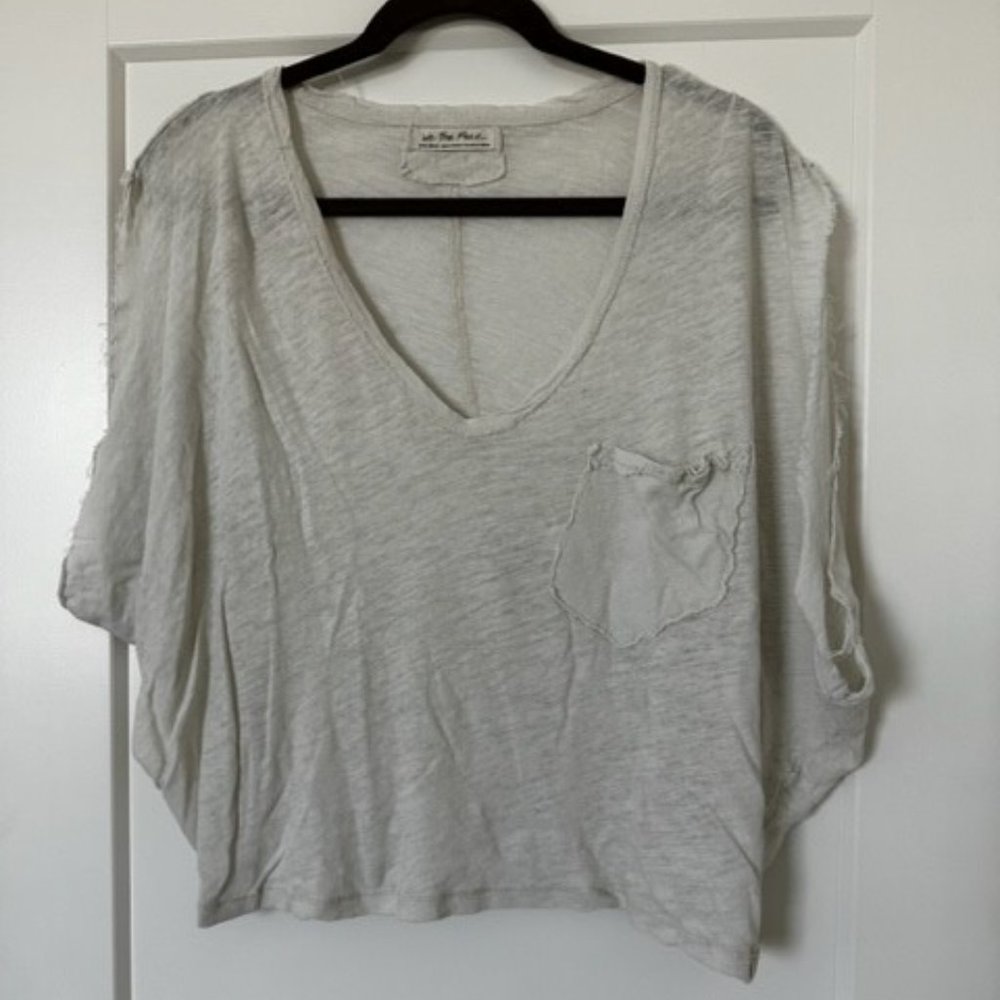 2 pcs Free People We The Free slub knit crop tops sz XS (2 tops total)